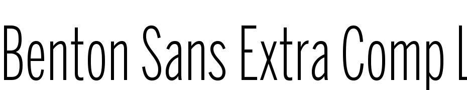 Benton Sans Extra Comp Light cкачати шрифт безкоштовно